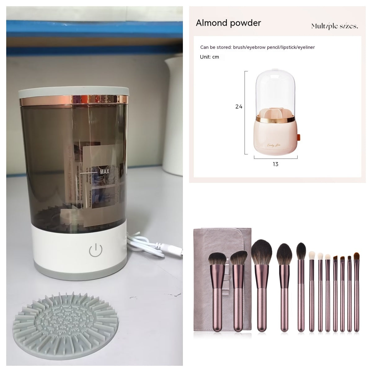 Women Eye Shadow Brush Cleaning Tool Portable