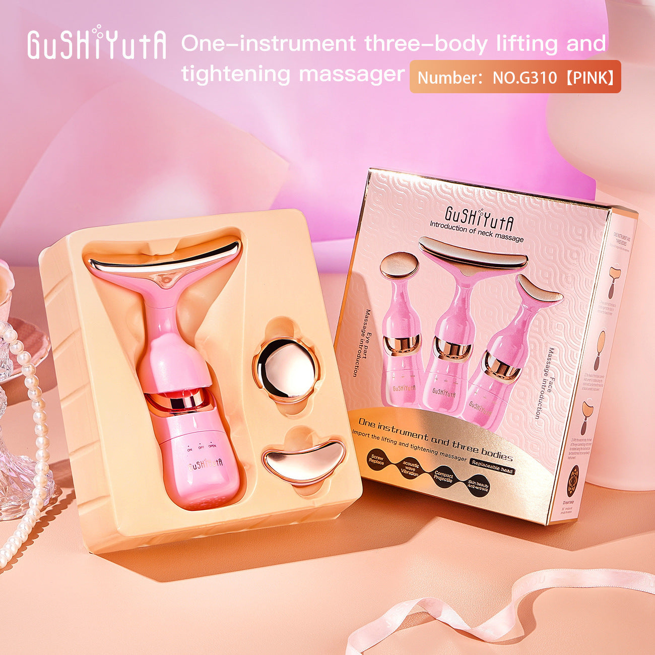 Multi-Function Electric Massage Inductive Therapeutical Facial One Instrument Three-Body