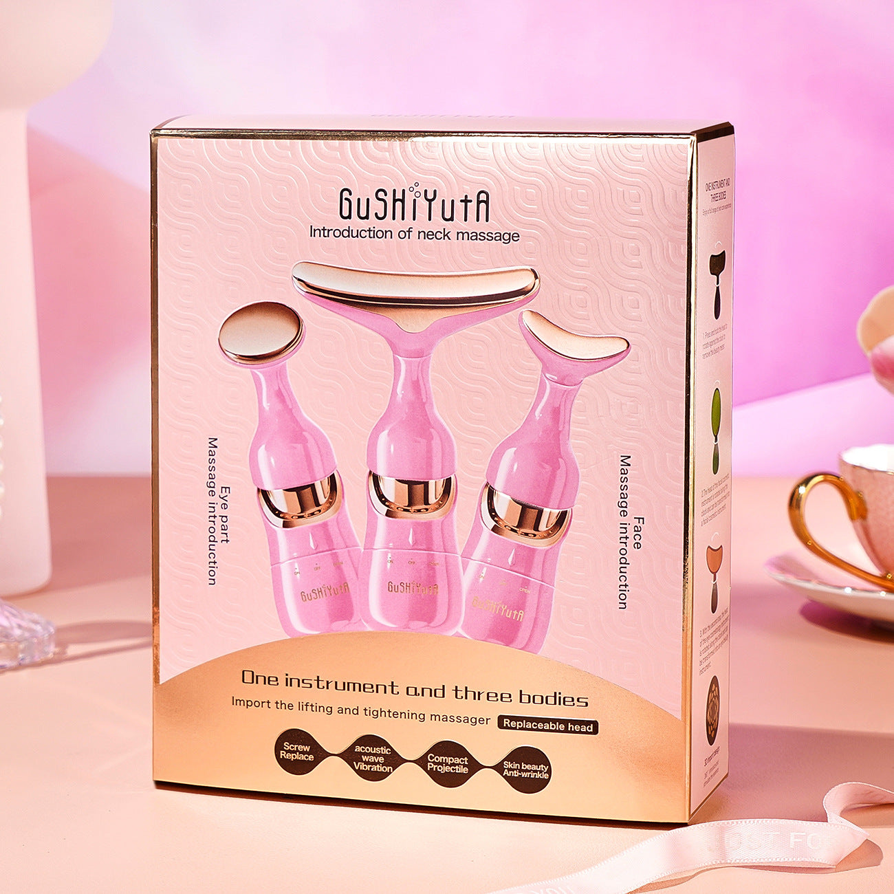 Multi-Function Electric Massage Inductive Therapeutical Facial One Instrument Three-Body